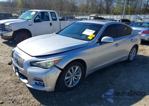 2014 Infiniti Q50 z USA, uszkodzony, nr VIN JN1BV7AR2EM699697